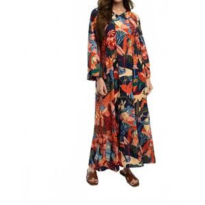 NEW BRITON COURT juliet maxi dress in navy